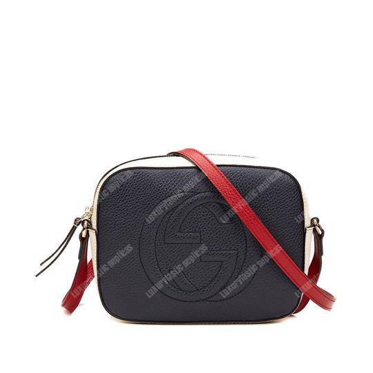 G*u*i soho small leather disco bag navy/white