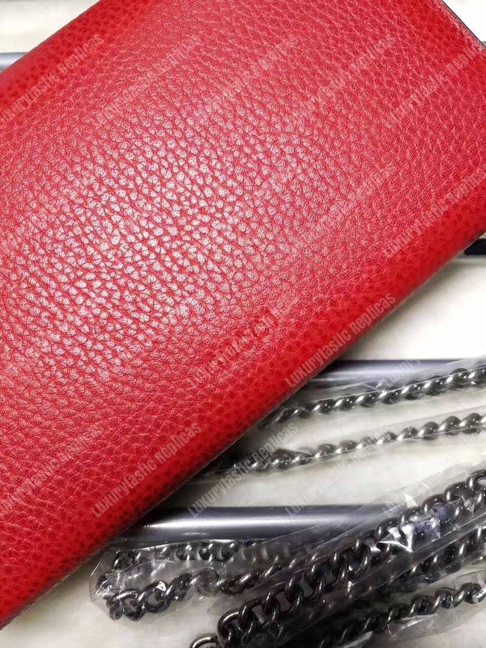 G*u*i dionysus gg sup*e mini leather chain bag hibiscus red