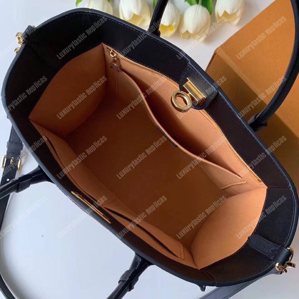 LV On My Side Calf Monogram Nappa Canvas Black