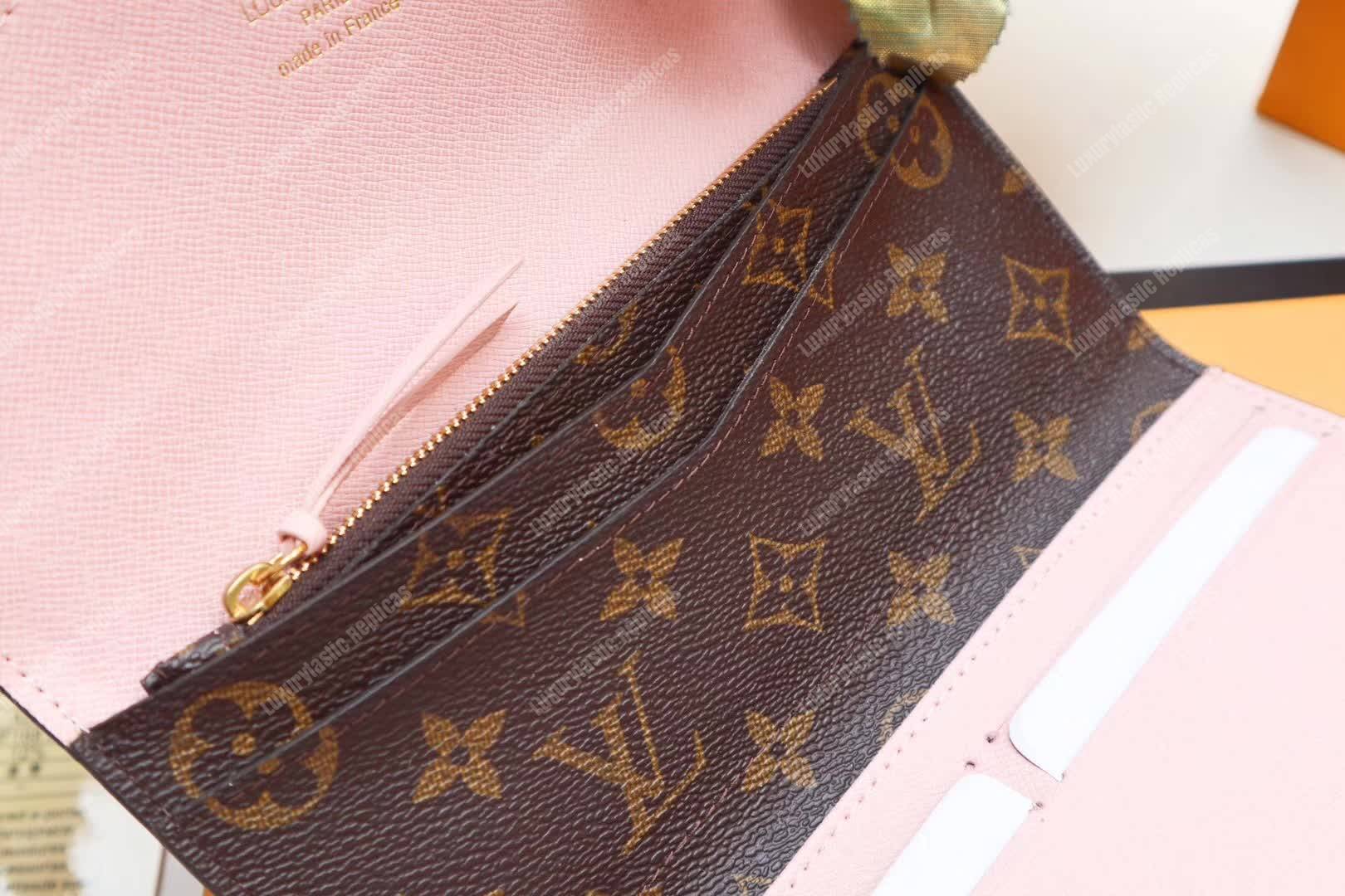LV Joséphine Wallet Monogram Rose Ballerine