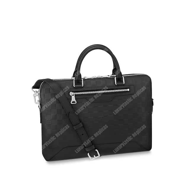 LV Avenue Soft Briefcase Damier Infini Leather Onyx