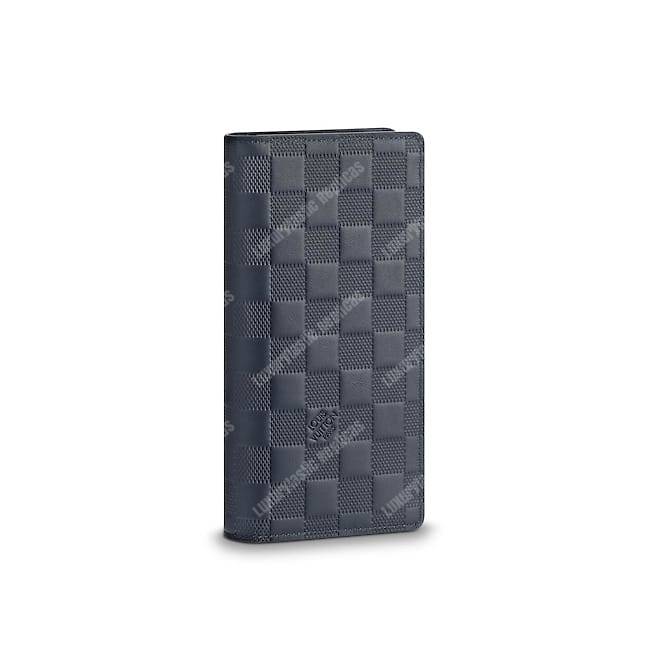 LV Brazza Wallet Vertical Damier Infini Leather Astral