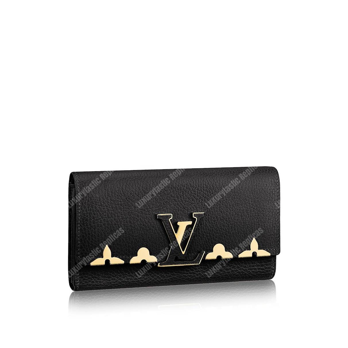 LV Capucines Wallet Taurillon Leather