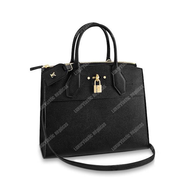 LV City Steamer MM Taurillon Leather