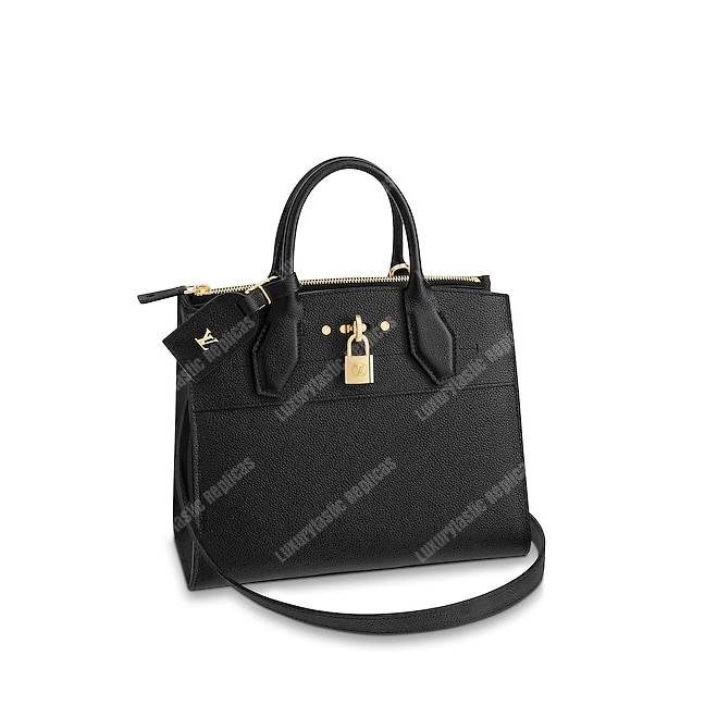 LV City Steamer PM Taurillon Leather