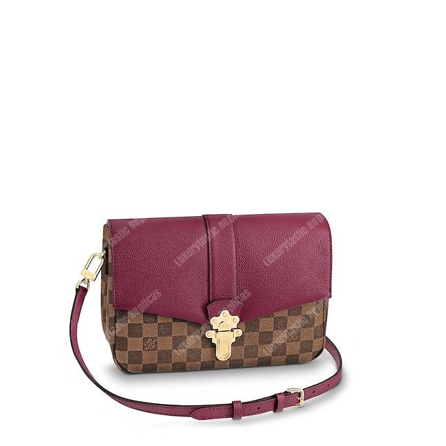 LV Clapton PM Damier Ebene Raisin