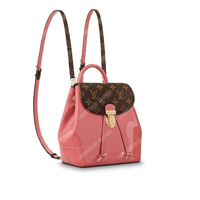 LV Hot Springs Backpack Patent Leather Vieux Rose