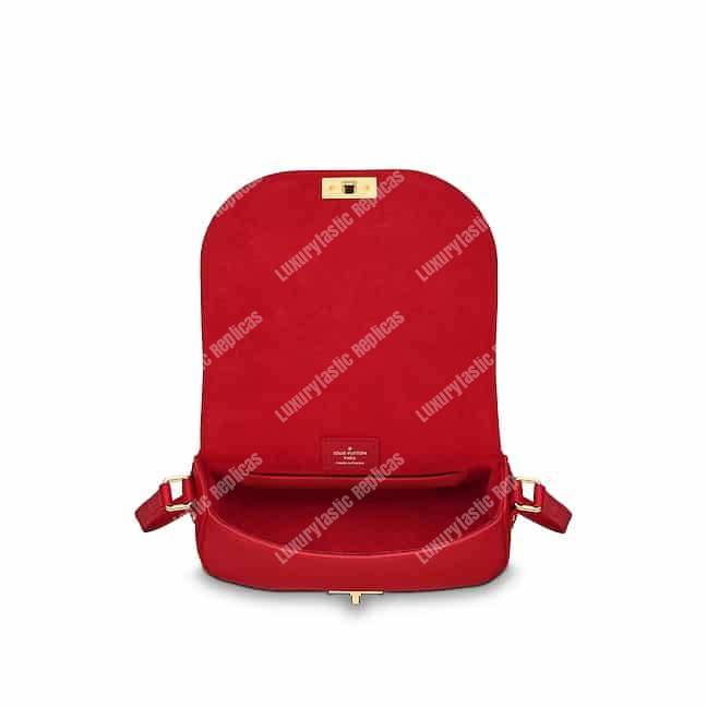LV Junot Monogram Empreinte Leather Cerise
