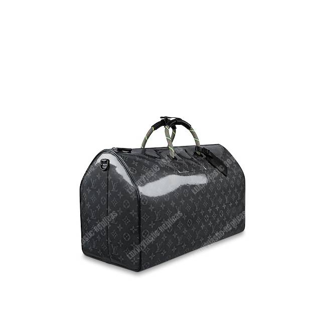 LV Keepall Bandouliere 50 Monogram Eclipse Glaze