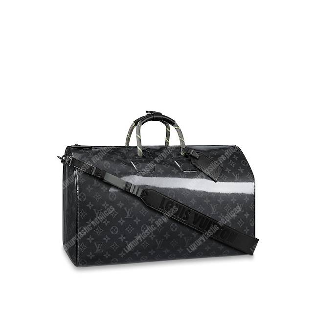 LV Keepall Bandouliere 50 Monogram Eclipse Glaze
