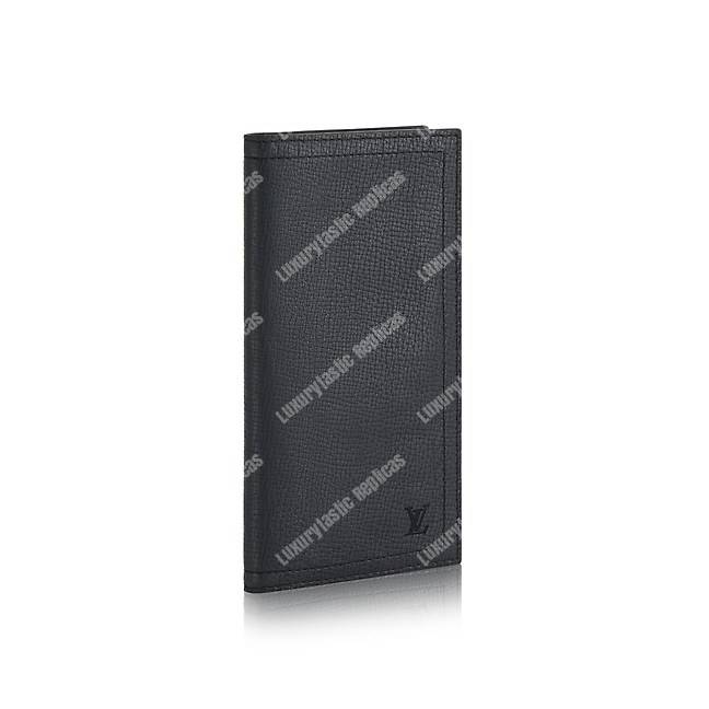 LV Long Coin Wallet Utah Leather Bleu Marine