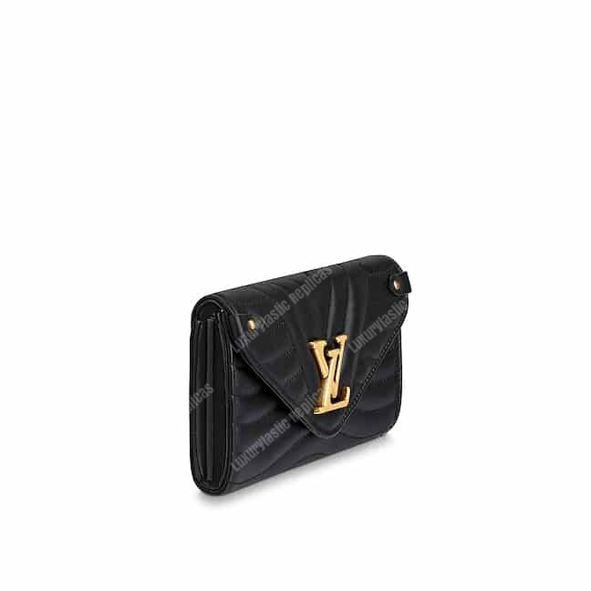 LV New Wave Long Wallet Black