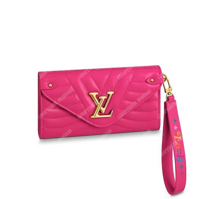 LV New Wave Long Wallet Rose Freesia Pink