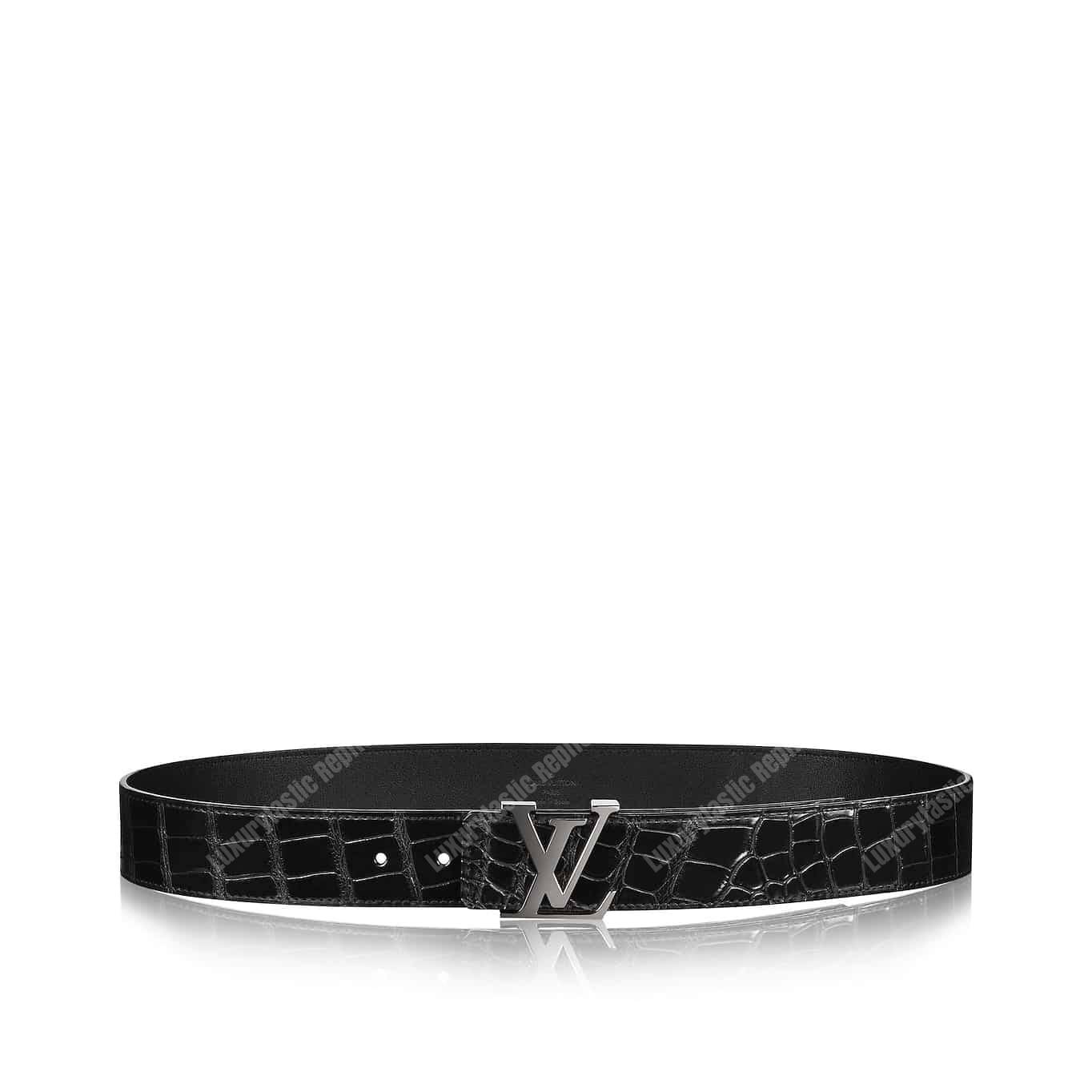 LV Initiales 40MM Crocodilien Brilliant Leather