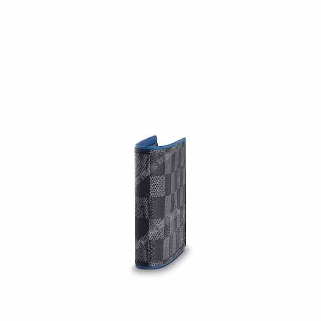 LV Multiple Wallet Damier Graphite Canvas Blue Neon