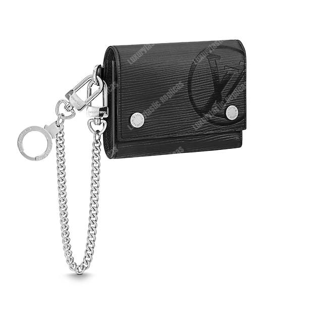 LV Rivets Chain Wallet Epi Leather