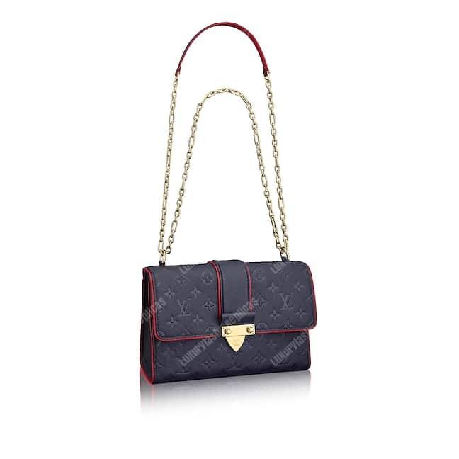 LV Saint Sulpice PM Monogram Empreinte Leather Marine Rouge
