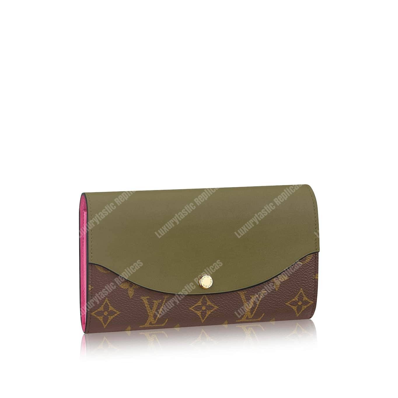 LV Sarah Tuileres Wallet Monogram Khaki