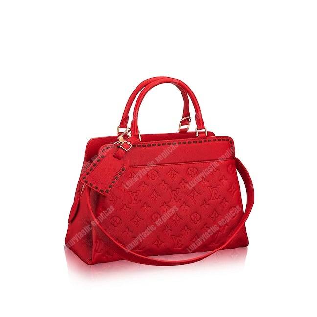 LV Vosges MM Bag Monogram Empreinte Leather Cerise