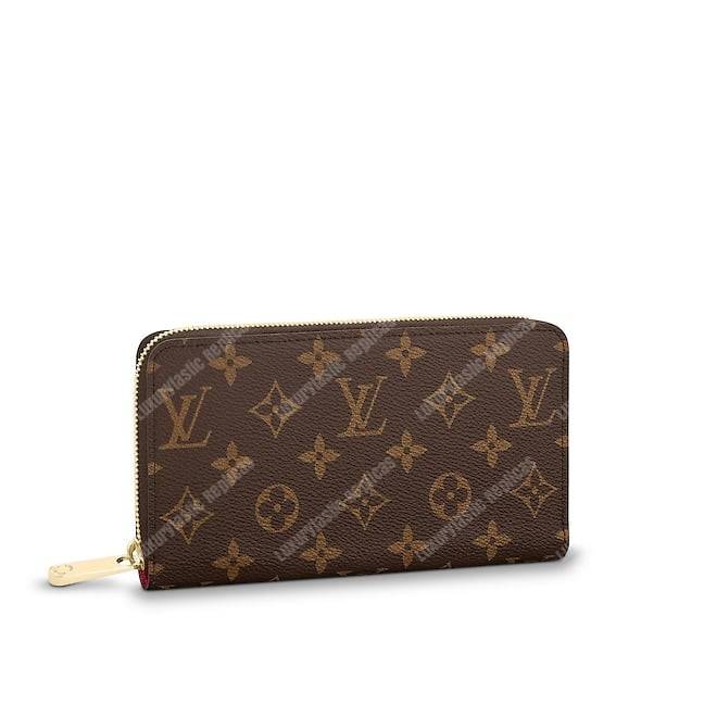 LV Zippy Wallet Monogram Fuchsia