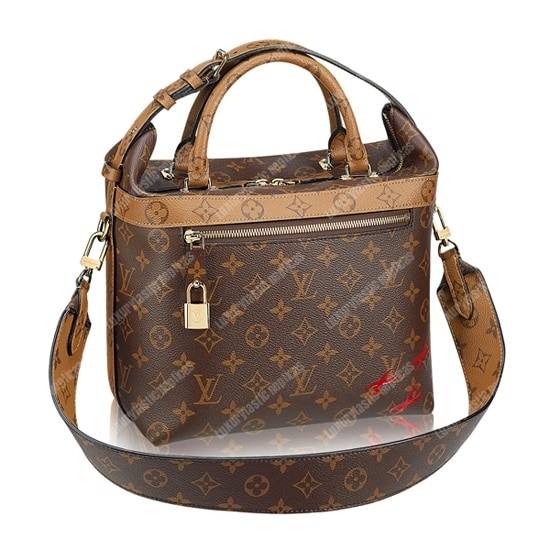 LV City Cruiser PM Tote Bag Reverse Monogram Canvas