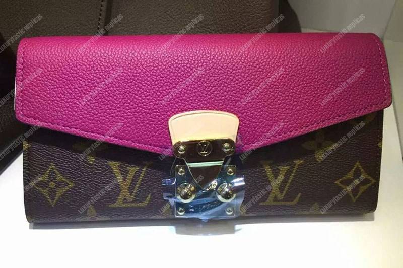 LV Pallas Wallet Monogram Canvas Grape