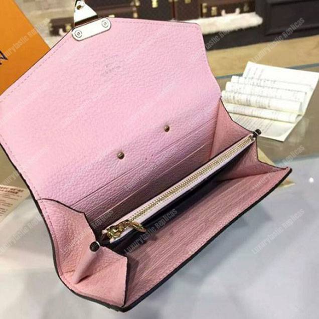 LV Pallas Wallet Monogram Canvas Rose Ballerine Pink