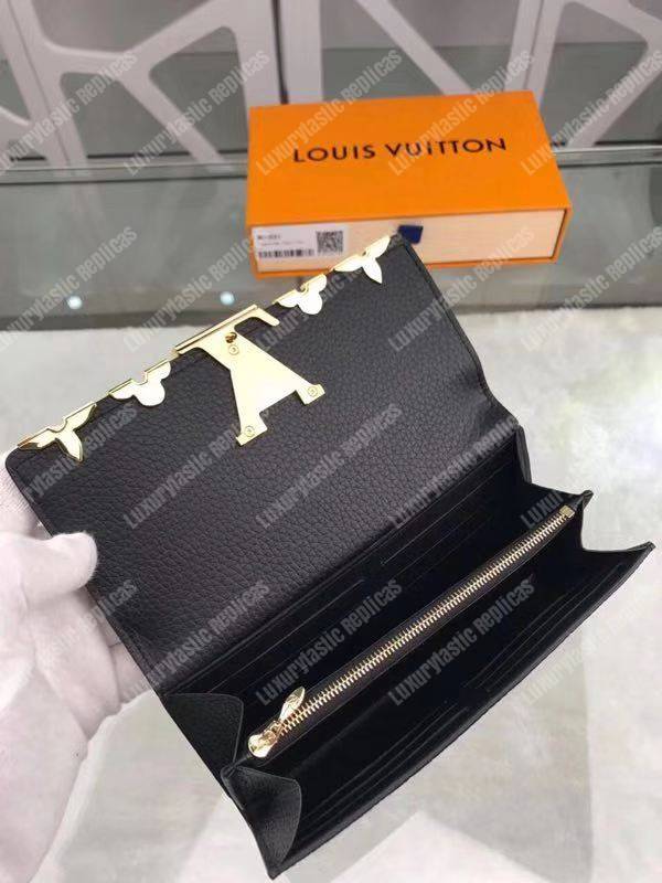 LV Capucines Wallet Taurillon Leather