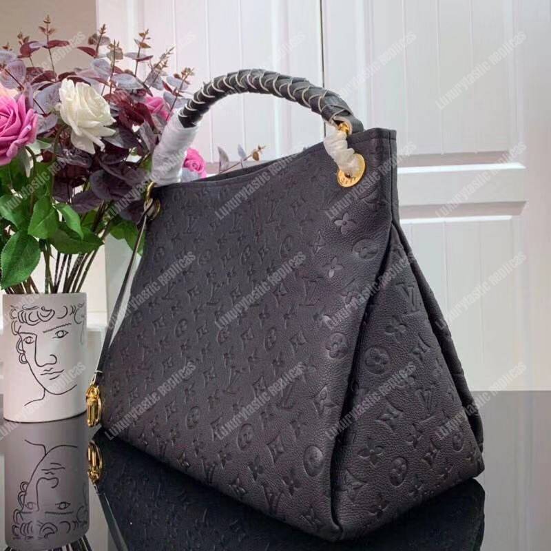LV Artsy MM Monogram Empreinte Leather Black