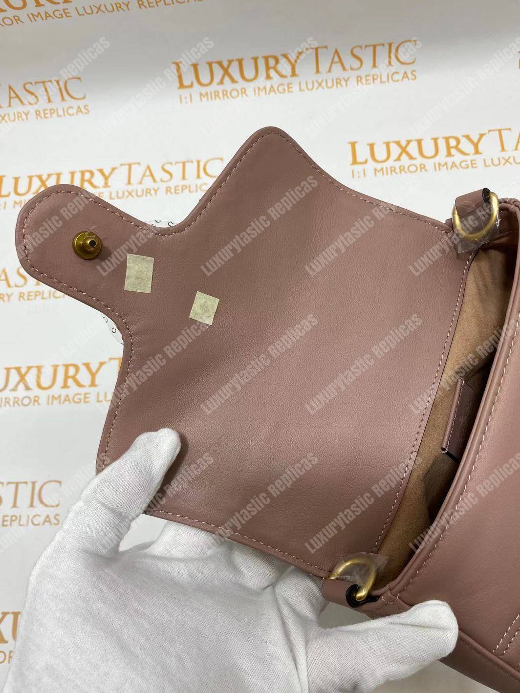 G*u*i gg marmont mini top handle bag dusty pink