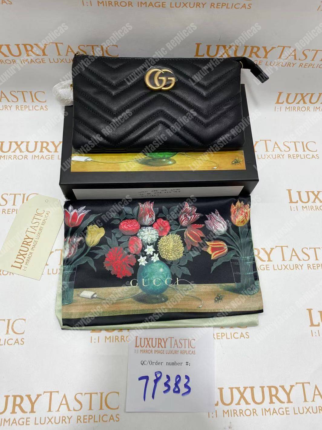 G*u*i gg marmont mini chain bag black