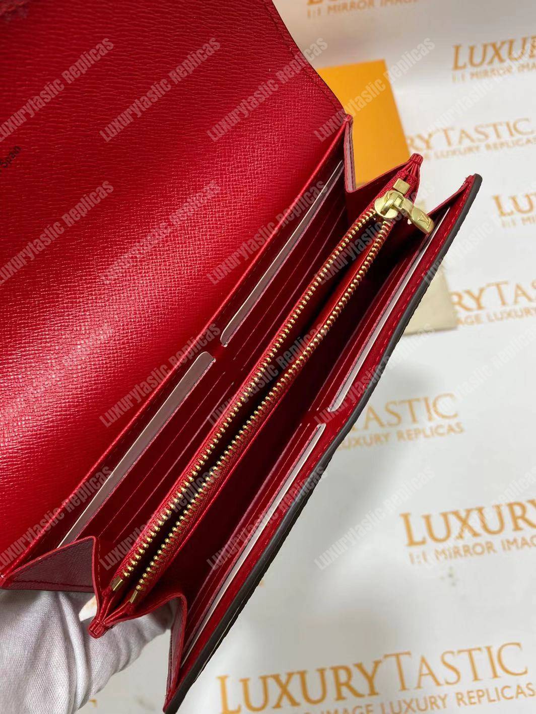 LV Sarah Wallet Monogram Coquelicot