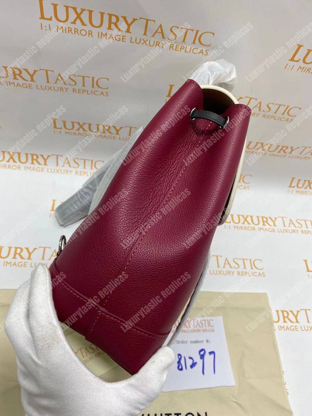 LV Lockme Backpack Lie De Vin Etain Creme