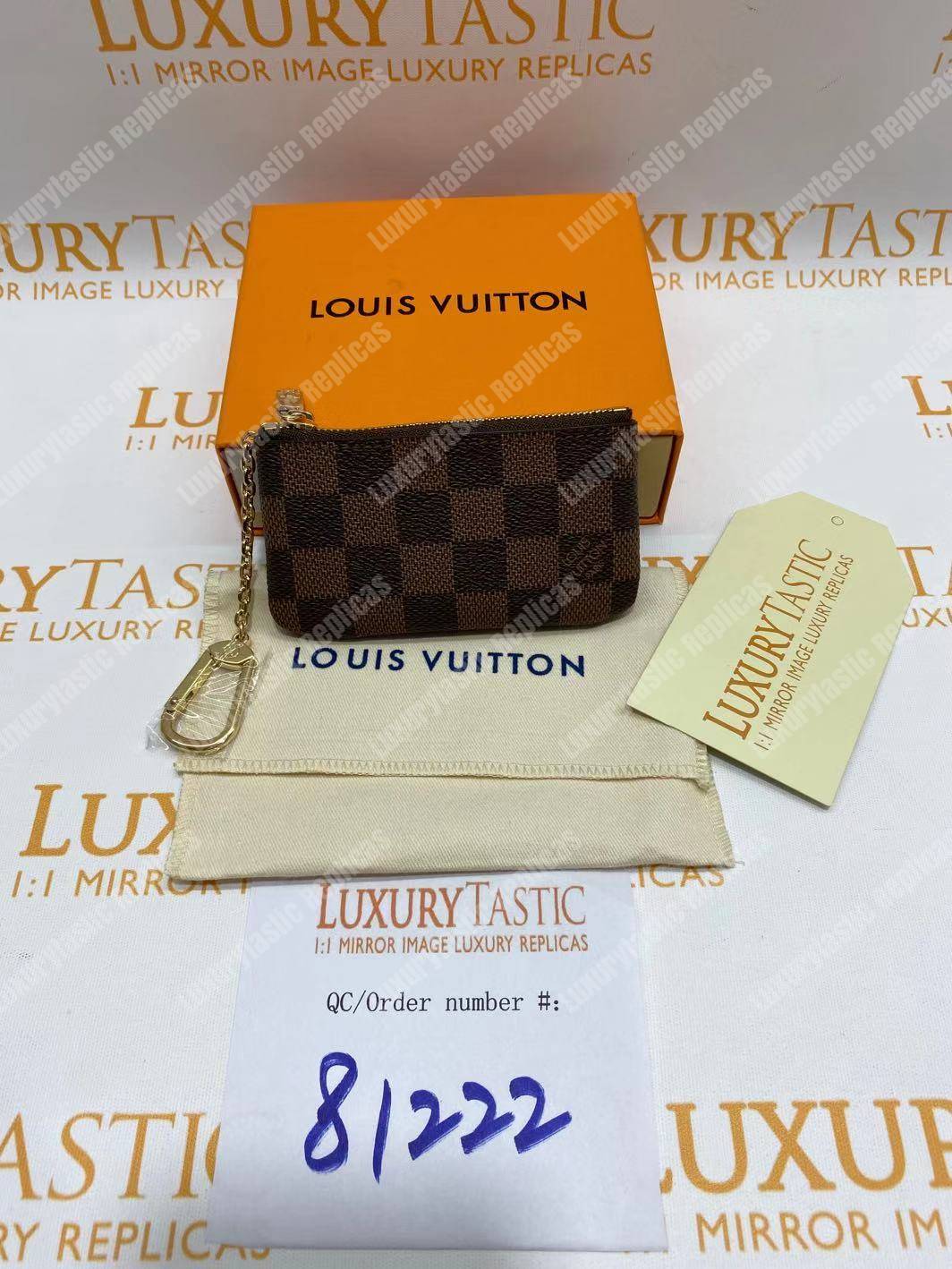 LV Key Pouch Damier Ebene Canvas
