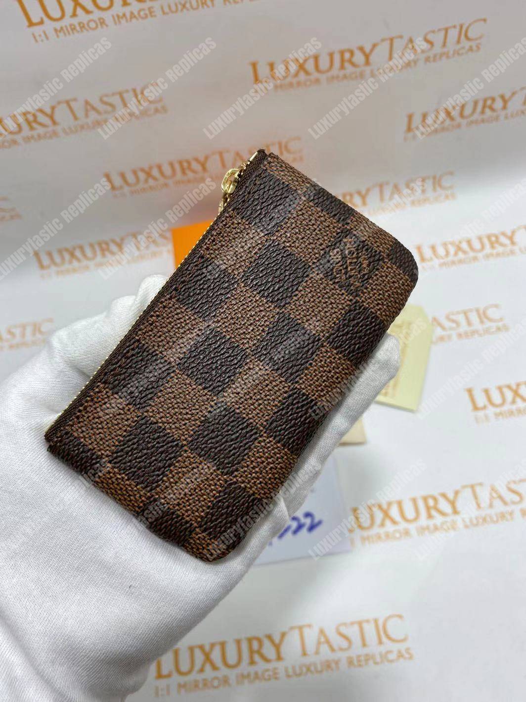 LV Key Pouch Damier Ebene Canvas
