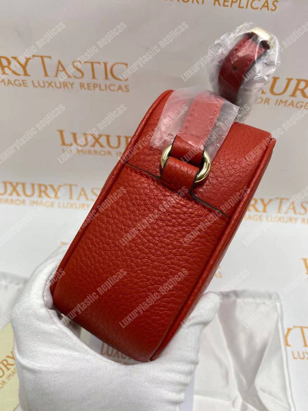 G*u*i soho small leather disco bag red