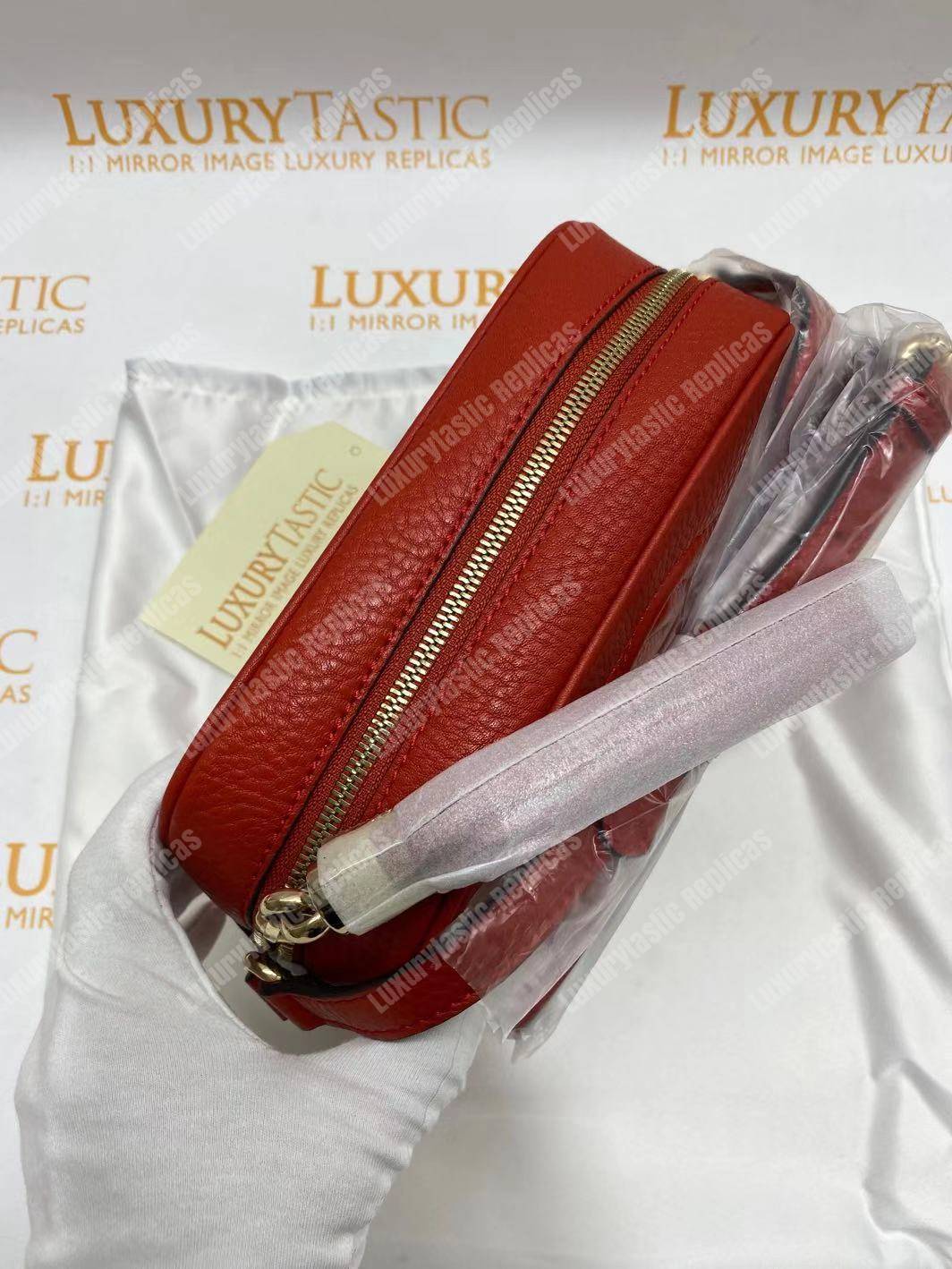 G*u*i soho small leather disco bag red