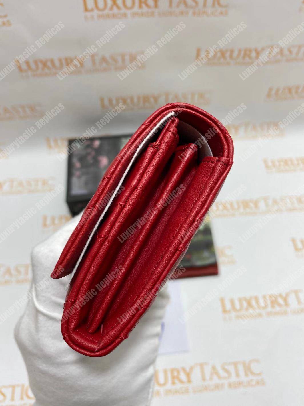 G*u*i gg marmont chevron continental wallet red