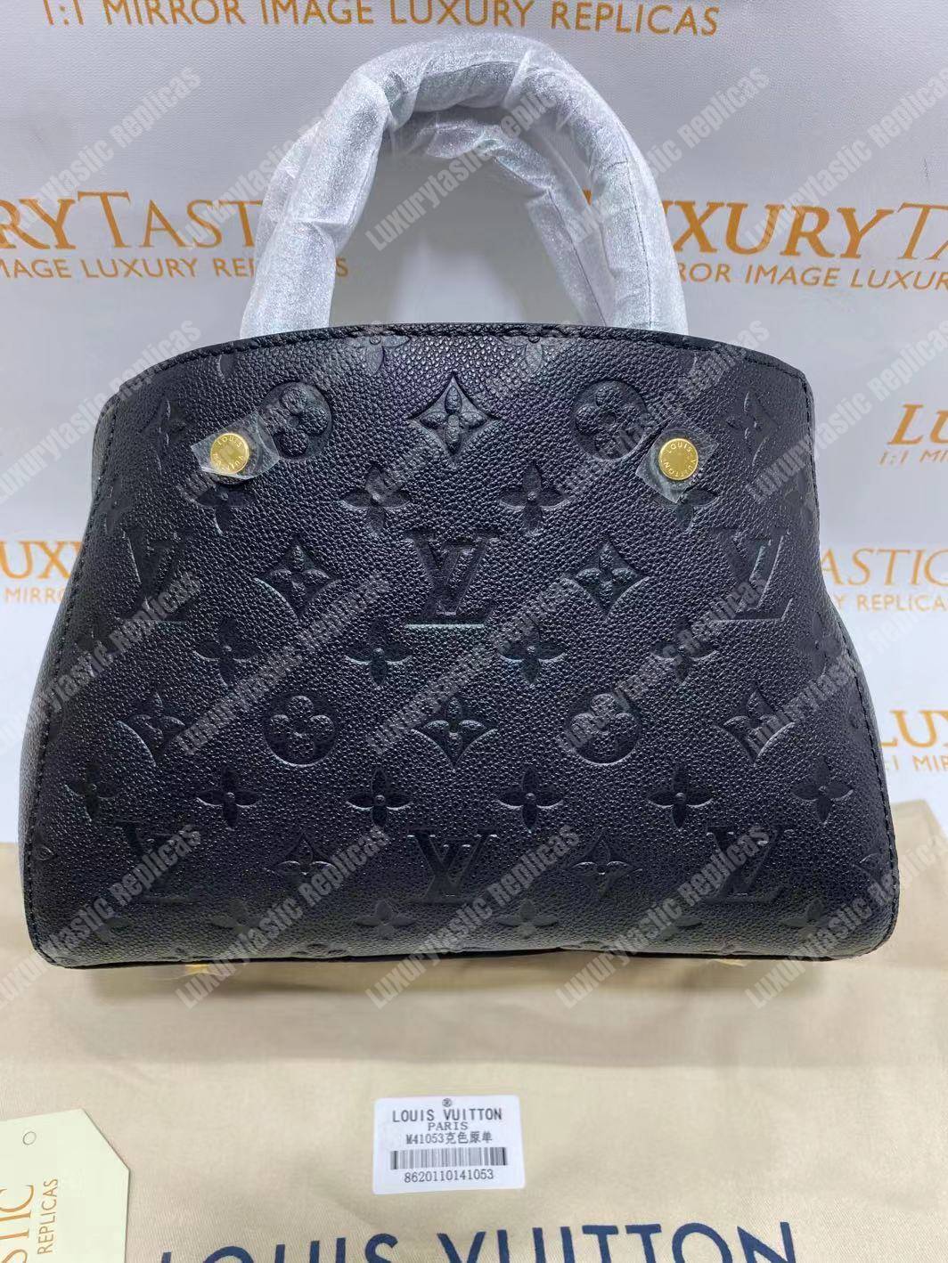 LV Montaigne BB Monogram Empreinte Leather Noir