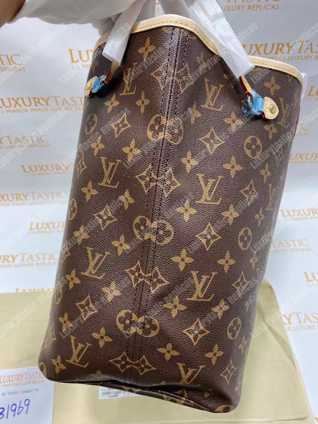 LV Neverfull GM Monogram Beige