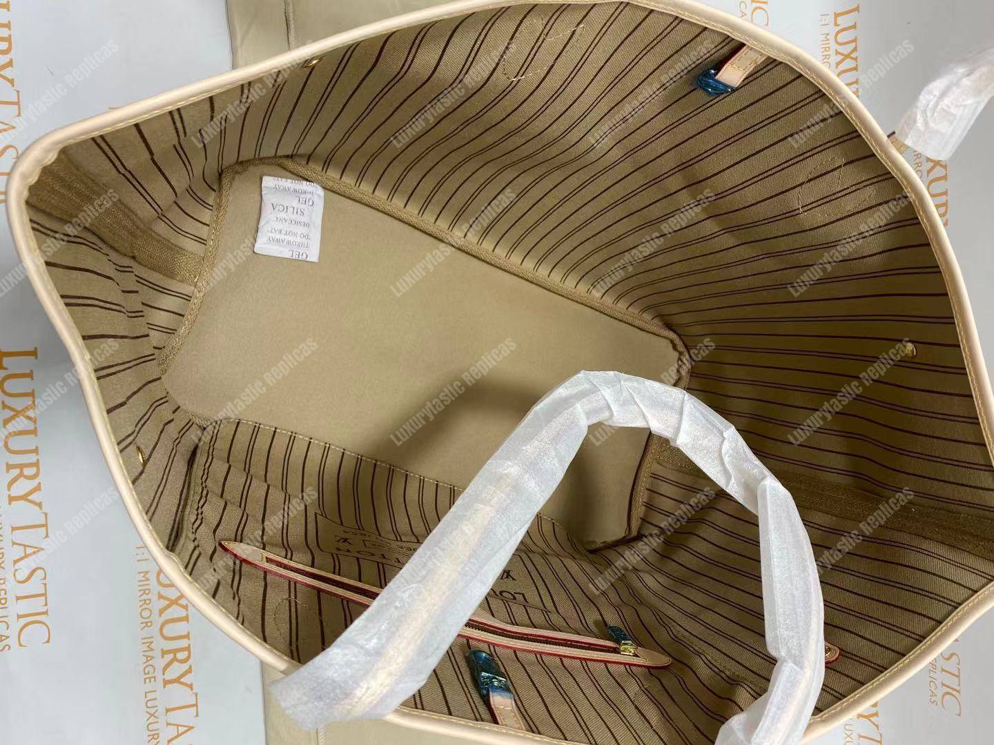 LV Neverfull GM Monogram Beige
