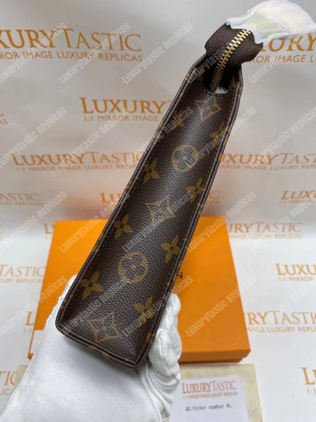 LV Toiletry Pouch 26 Monogram Brown
