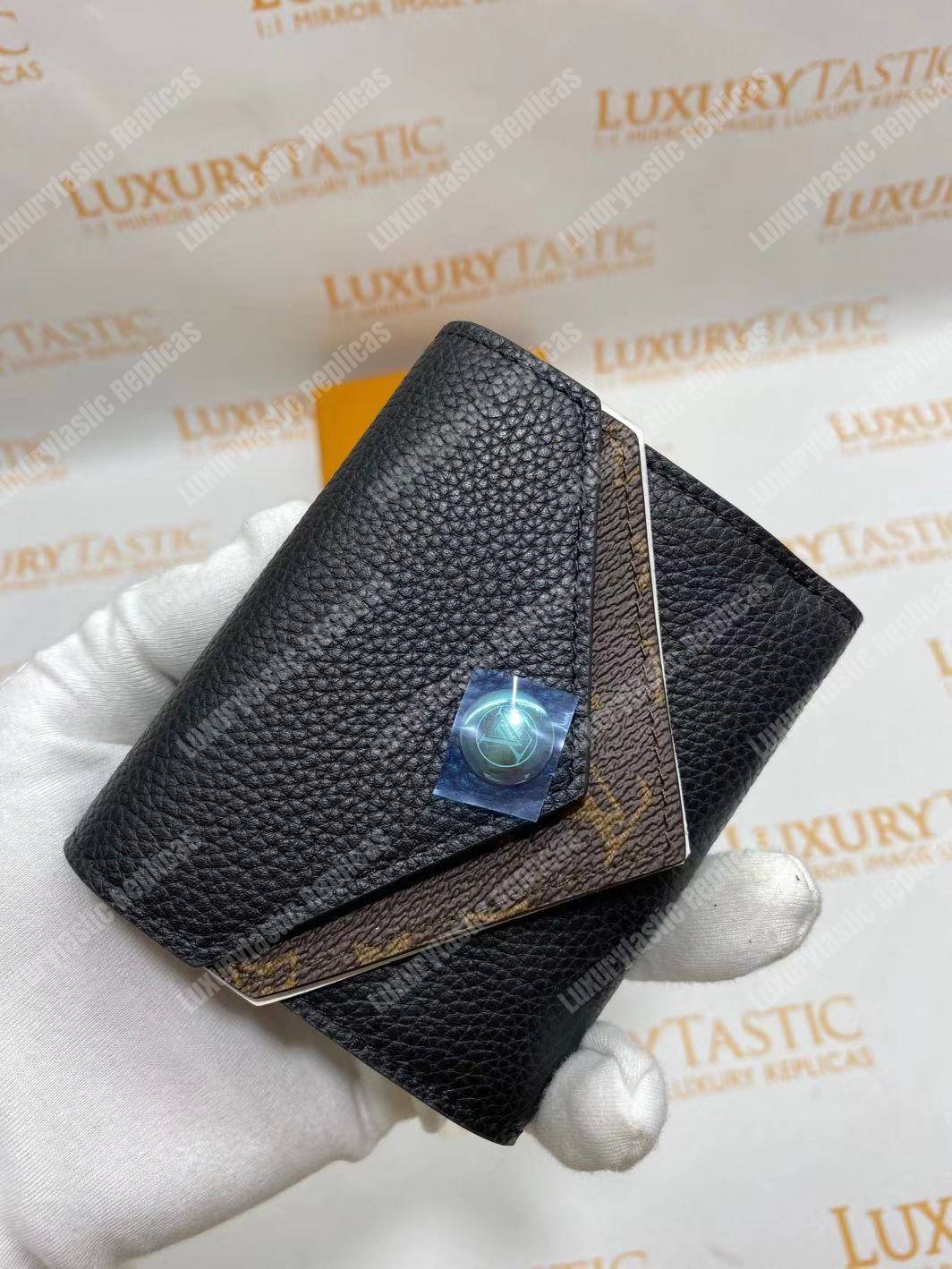 LV Double V Compact Wallet Noir