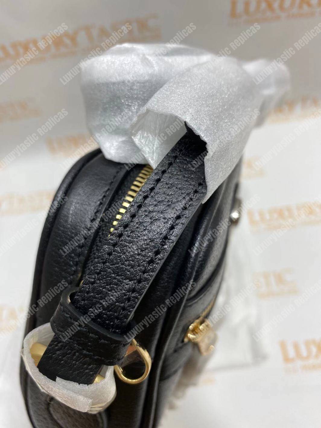 G*u*i ophidia leather mini bag black