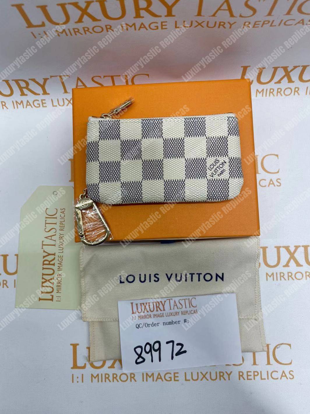LV Key Pouch Damier Azur Canvas
