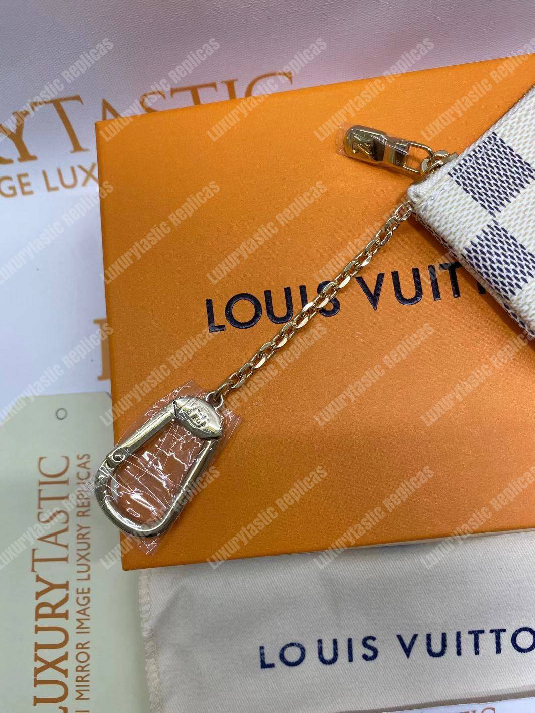LV Key Pouch Damier Azur Canvas