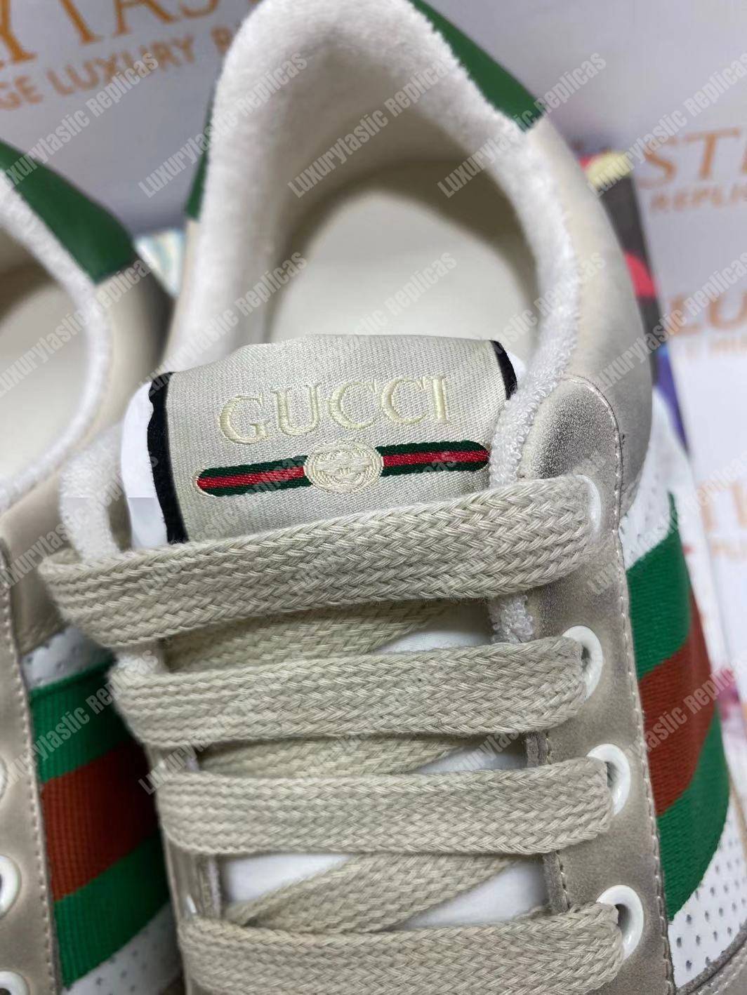 G*u*i screener leather sneaker white