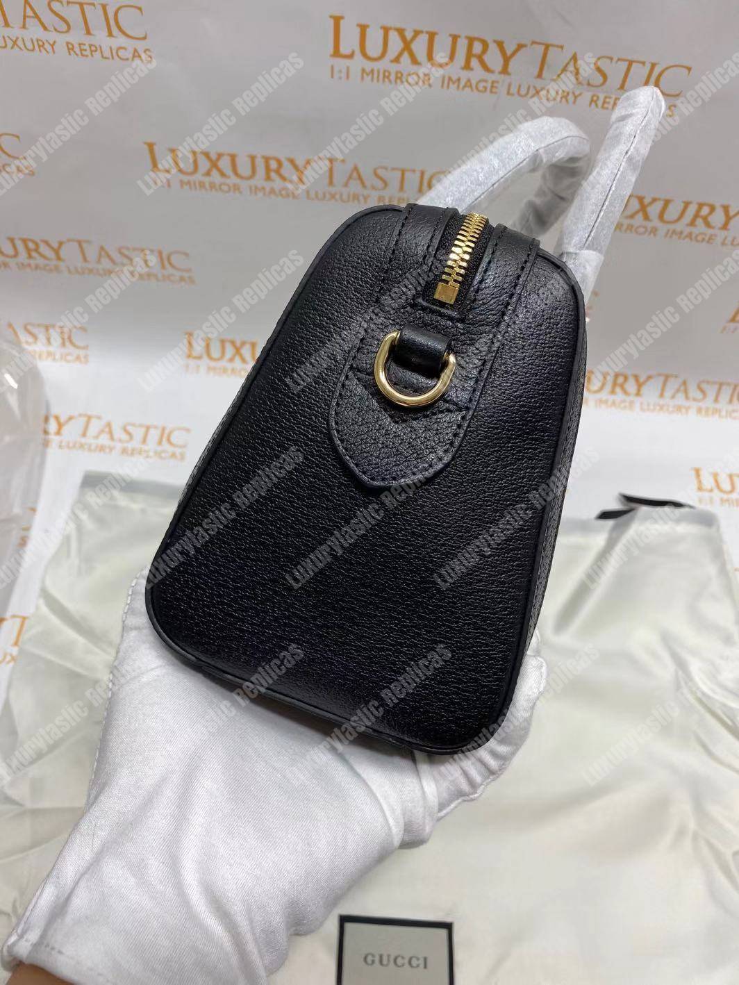 G*u*i ophidia medium top handle bag black