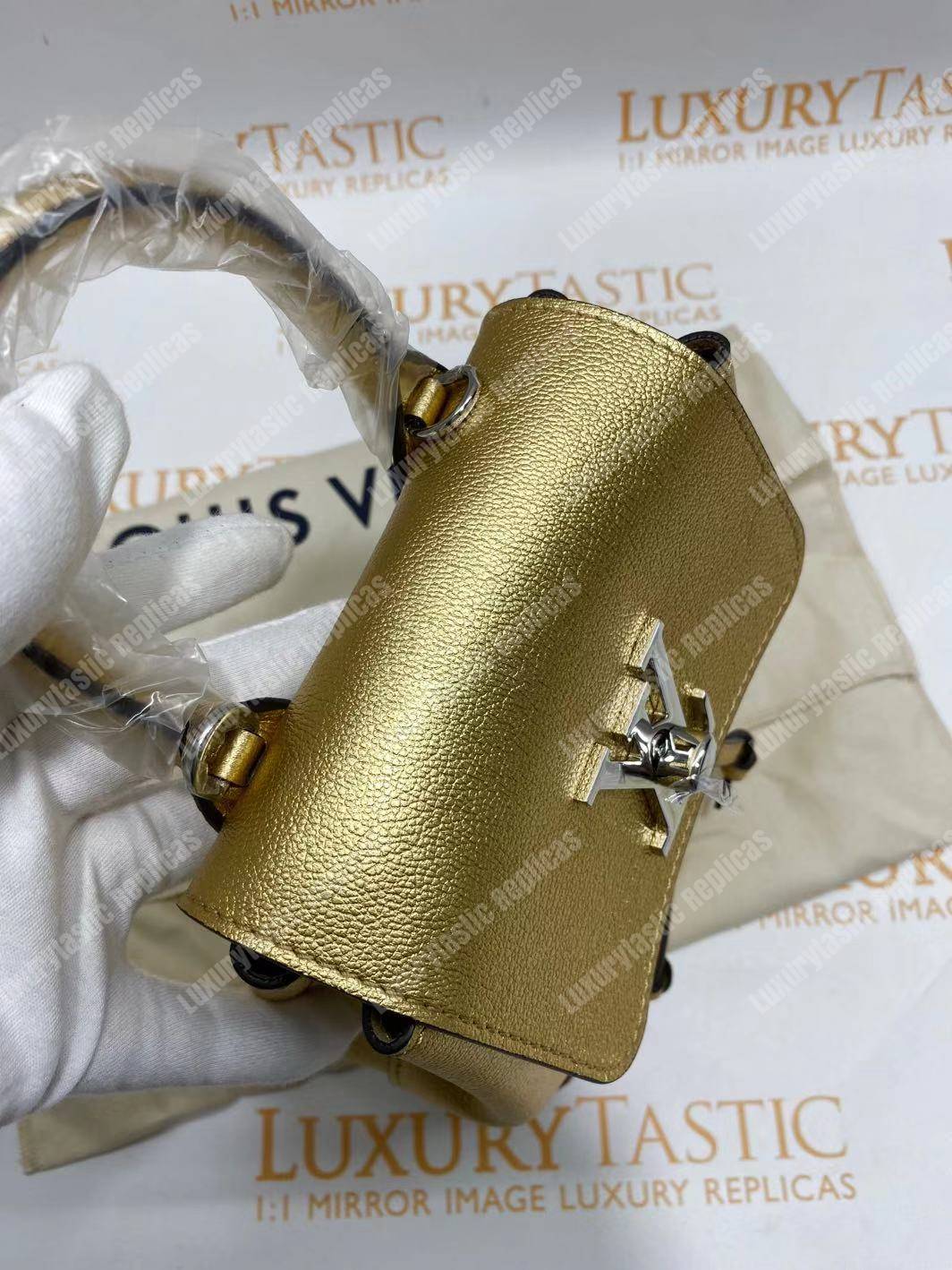 LV Lockme Backpack Mini Gold