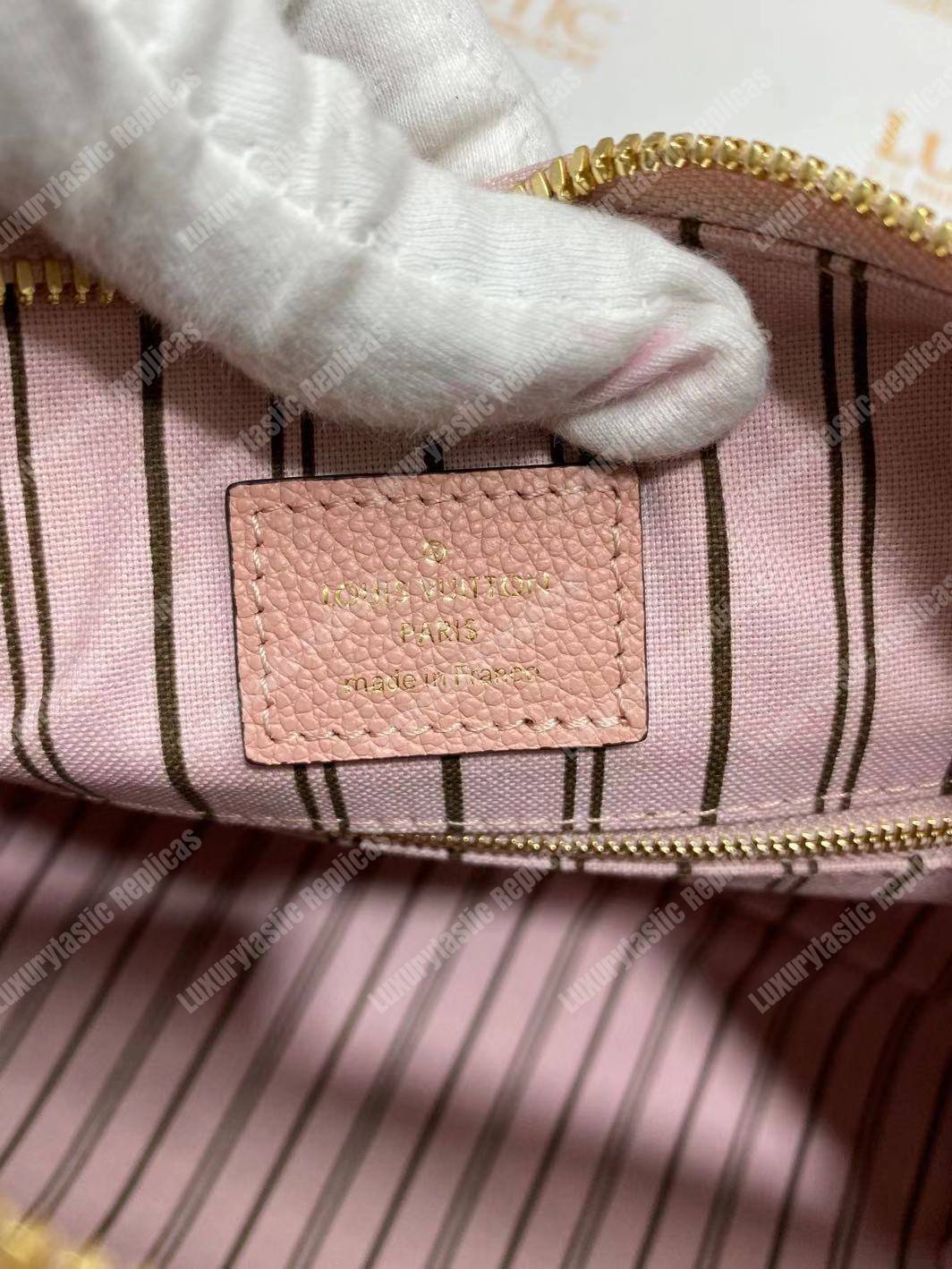 LV Speedy Bandouliere 30 Monogram Empreinte Leather Rose Poudre